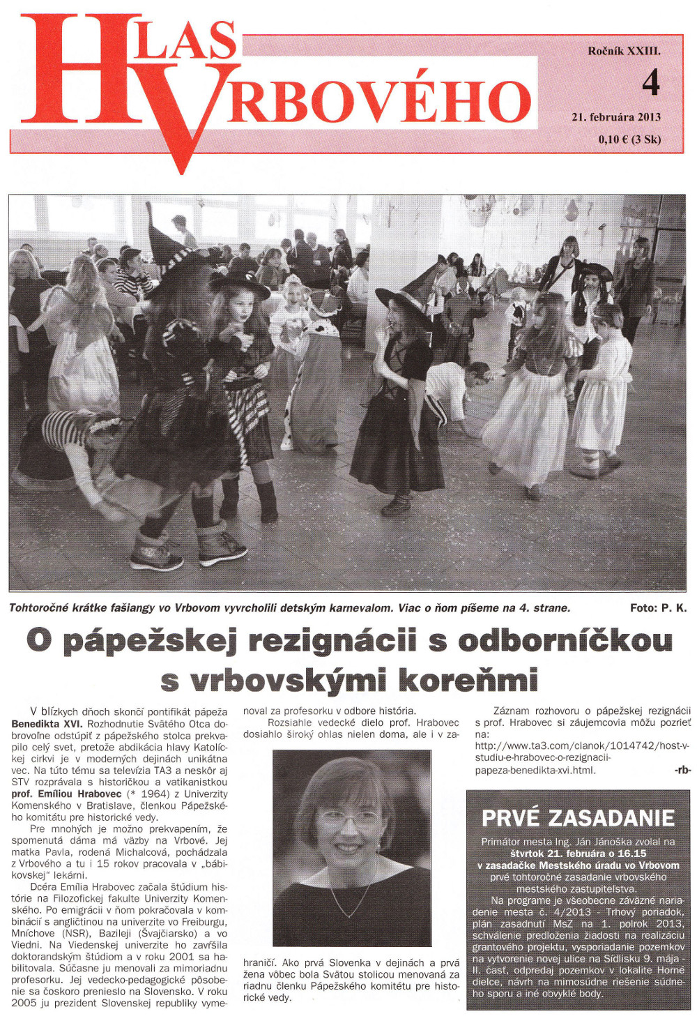Hlas Vrbového 04/2013, strana 1