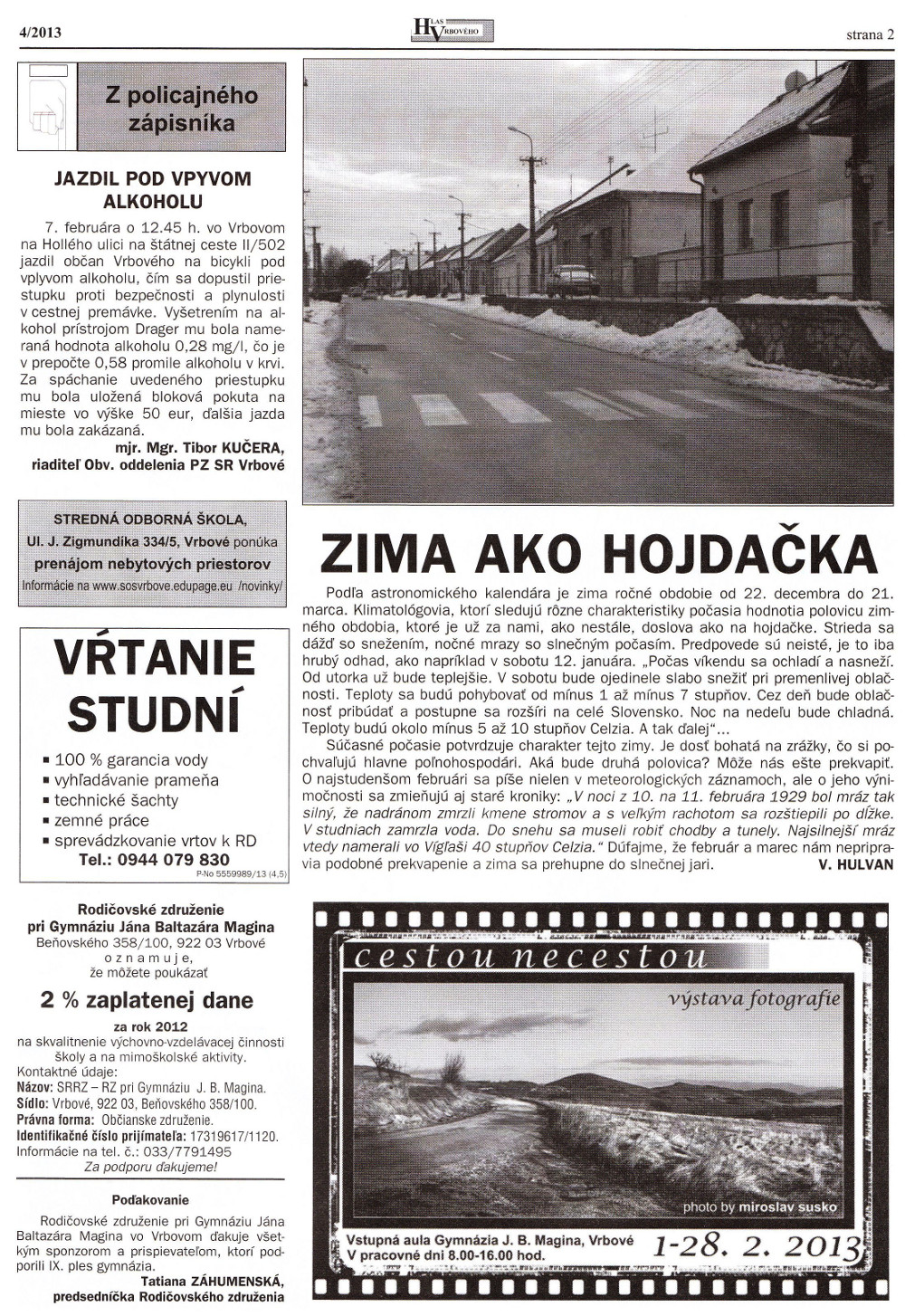 Hlas Vrbového 04/2013, strana 2