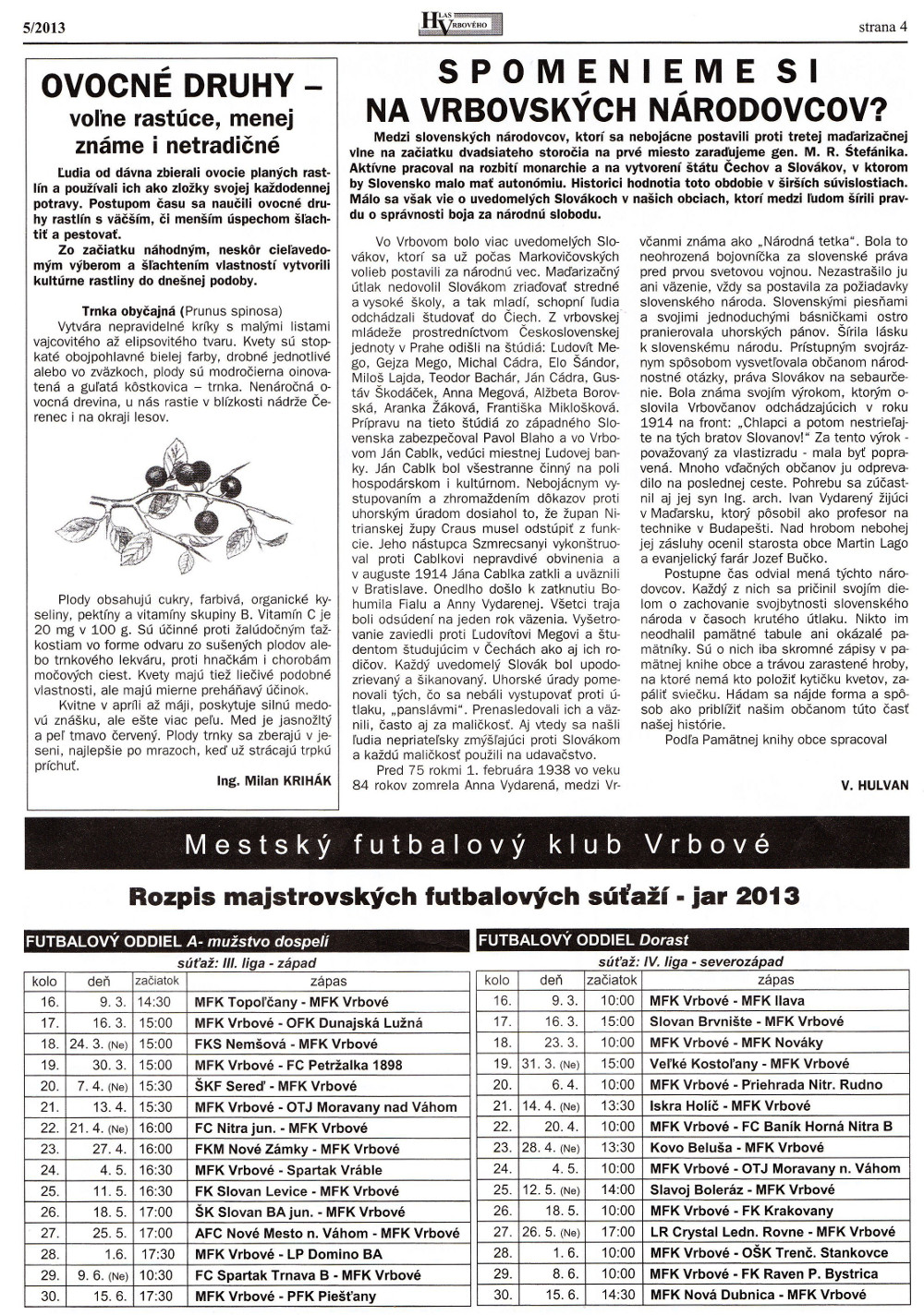 Hlas Vrbového 05/2013, strana 4