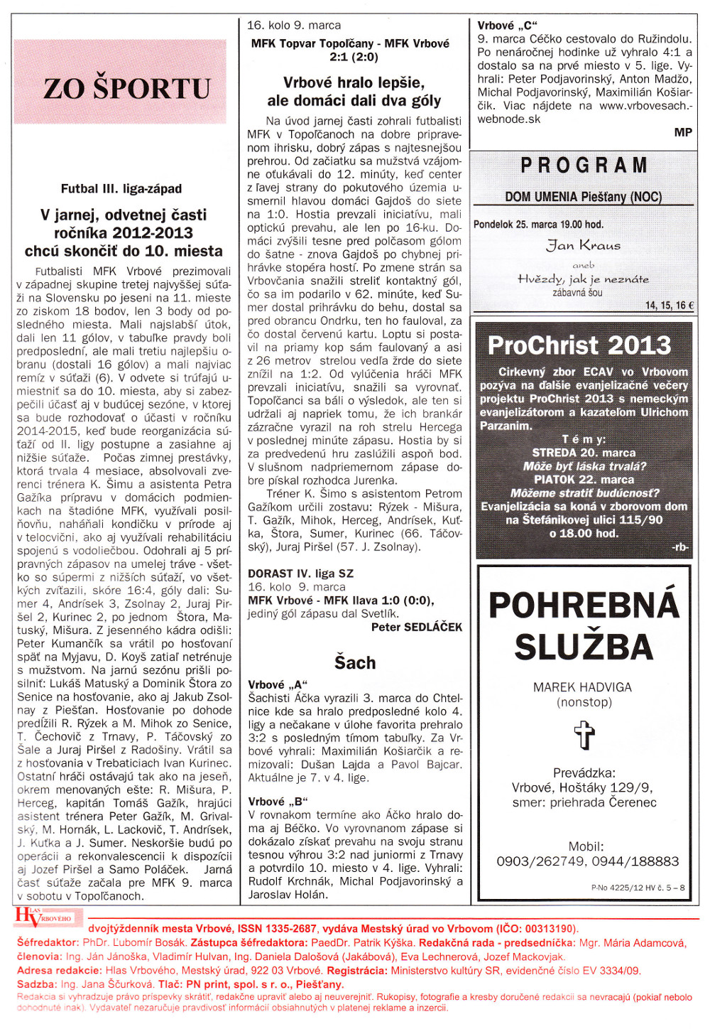 Hlas Vrbového 06/2013, strana 8