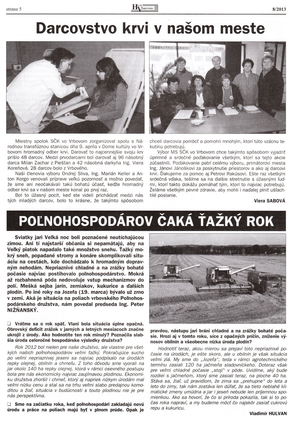 Hlas Vrbového 08/2013, strana 5