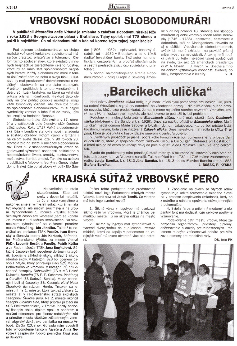 Hlas Vrbového 08/2013, strana 8