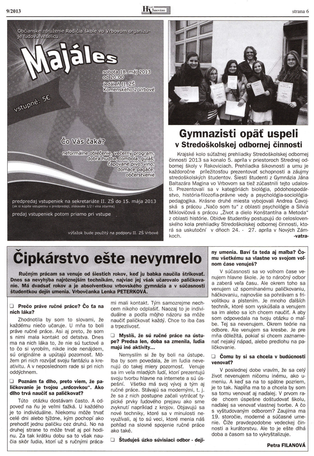 Hlas Vrbového 09/2013, strana 6